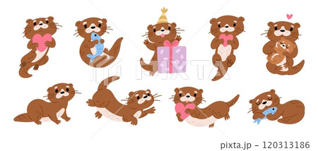 ビーバ ビーバー 動物 水中のイラスト素材 - PIXTA