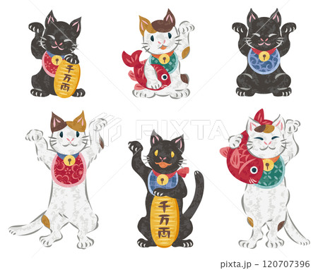 福猫のイラスト素材 - PIXTA