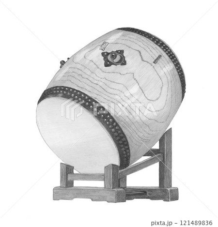 楽器 モノクロ 太鼓 和太鼓のイラスト素材 - PIXTA