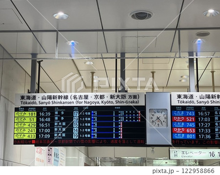 新幹線 電光掲示板 東京駅 東海道新幹線の写真素材 - PIXTA