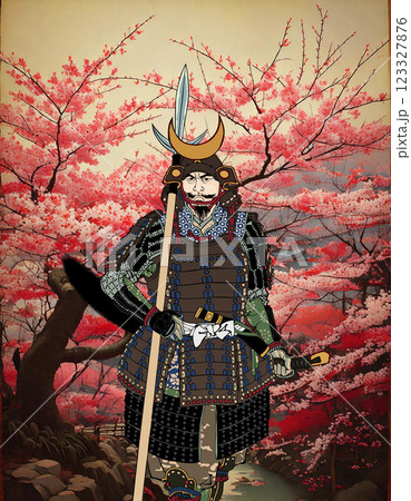 侍 桜 武士 春のイラスト素材 - PIXTA