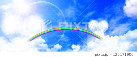 虹 雲 ハート 青空のイラスト素材 - PIXTA