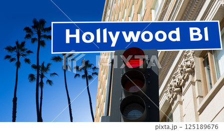 カリフォルニア州 ロサンゼルス ロード 標識の写真素材 - PIXTA