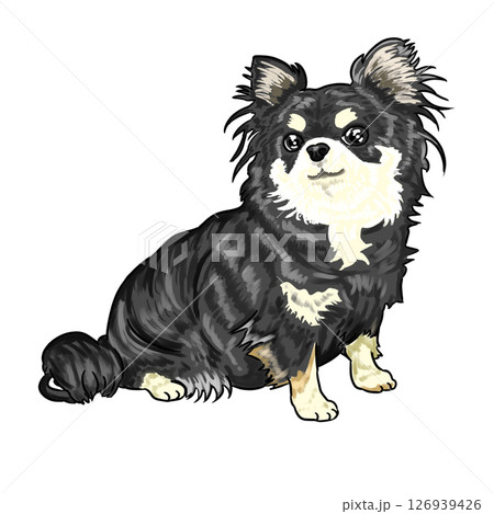 いちい の ひと 特別価格[原画]『トオボエ通り』(絵画 犬 チワワ