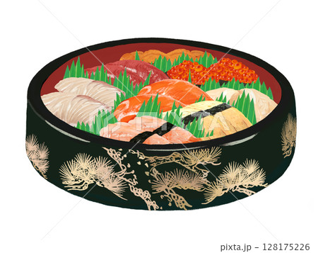 赤い寿司桶 エビの絵柄付き 銀のさら」期間限定商品『天然エビ』数量限定販売 2024年10月15日（火