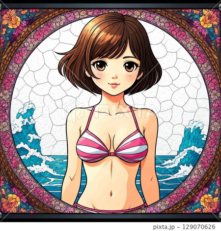 ビキニスタイルの女性イラスト ビキニの女性のイラスト素材 [38559723] - PIXTA