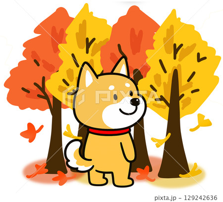 絵 題   犬と紅葉 d8595756ad44177d760224a0328b0b