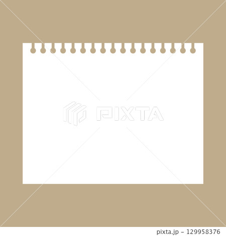白紙 用紙 紙 1枚のイラスト素材 - PIXTA