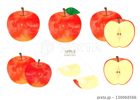 【ありんご】イラストオーダー りんごのイラスト（主線あり）のイラスト素材 [115809638] - PIXTA