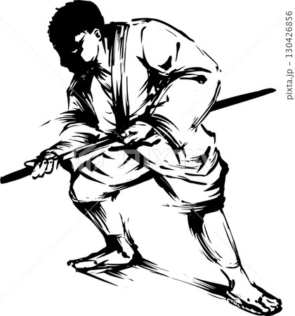 水墨画 侍の絵　フレームなし絵27✖️24 水墨画 侍の絵 絵27✖️24 4___1_yukinishimoto.jpg?v=