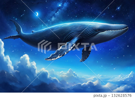 鯨 空飛ぶ クジラ くじらの写真素材 - PIXTA