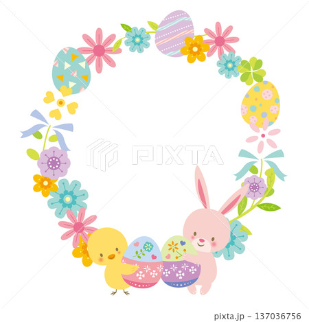イースター ウサギ うさぎ ヒヨコのイラスト素材 - PIXTA